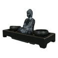 thumbnail image 4 of Meditating Gautama Buddha Zen Garden Kit With Pebbles And Candle Holder Barrels, 4 of 9