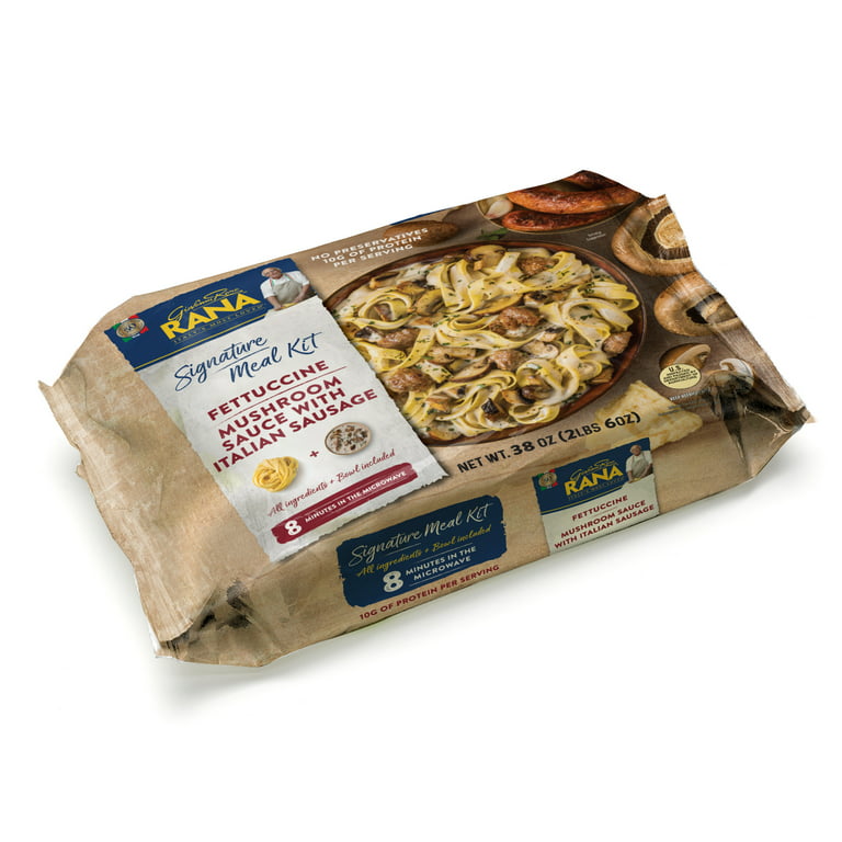 Giovanni Rana Homestyle Fettuccine Sausage & Mushroom Premium Meal Kit Tray  (Family Size, 38oz)