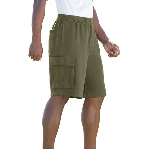 KingSize Men's Big & Tall 10" Fleece Cargo Shorts