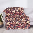 thumbnail image 3 of Rozeui Skull rock record artist for Flannel Blanket, Soft Fuzzy Plush King Blanket for Winter, Thick and Warm All-Season Bed Throw-40"x30", 3 of 6