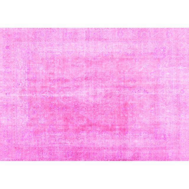 Ahgly Company Indoor Rectangle Abstract Pink Contemporary Area Rugs, 7