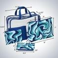 thumbnail image 5 of Set de bolsas de tocador y cosméticos Conair, 5 piezas, Blue Swirl, 5 of 5