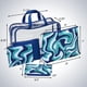 thumbnail image 5 of Set de bolsas de tocador y cosméticos Conair, 5 piezas, Blue Swirl, 5 of 5