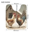 thumbnail image 5 of 2 Piece Bath Mat Set with U-Shaped Toilet Mat and Rectangle Bath Rugs Non Slip Machine Washable Bathroom Mats Chicken and Rooster, 5 of 7