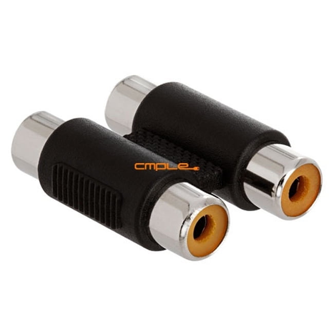 Cmple 2 RCA Jacks to 2 RCA Jacks Coupler