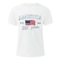 thumbnail image 5 of Ramiter Men's America 250Th Anniversary Printed T-Shirt Patriotic Falg Shirts for Men(White,S), 5 of 5