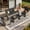 Black, variant on Vcatnet 4 Pieces Patio Outdoor Conversation Set High Back Wicker Rattan Furniture Outdoor Sectionals with Coffee Table, Dark Gray
