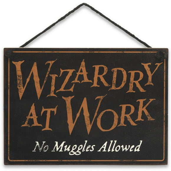 Decoración de pared de madera, los magos de Harry Potter dan la bienvenida a los muggles, tolerados