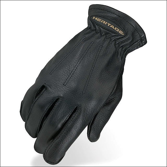 06 SIZE HERITAGE SHEEPSKIN WINTER TRAIL HORSE RIDING EQUESTRIAN GLOVE BLACK by Heritage