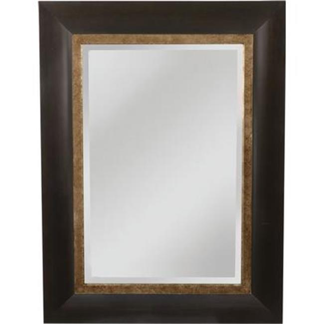 Mirror Masters MW40340024 Smooth Wide Wood Frame Design Black Silver