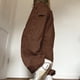 thumbnail image 4 of Gibobby Pantalones de vestir para mujer Petite largos de cintura alta con pernera ancha Ajuste suelto Trabajo Oficina Pantalones largos (Coffee, L), 4 of 5
