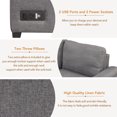 thumbnail image 6 of Harper & Bright Designs Pull Out Sofa Bed Sectional Sleeper Sofa, L Shape Corner Couch with Storage Ottoman, Hidden Arm and USB Charge for Living Room Apartment, Dark Gray, 6 of 9