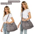 thumbnail image 6 of AOUNQ Canvas Tote Bag Messenger Bag,Vintage Crossbody Bag for Women Men,Casual Shoulder Laptop Bags for School Work Travel,Gray, 6 of 7