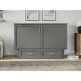 thumbnail image 5 of Queen Murphy Bed Chest Solid Wood - Grey Storage Bed with Mattress & USB Ports - Space Saving Furniture, 5 of 10