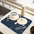 thumbnail image 2 of Yayeee Dish Drying Mat for Kitchen Counter 16" x 18" Microfiber Super Absorbent Coffee Decorative Pad, Christmas Whimsy, 2 of 9