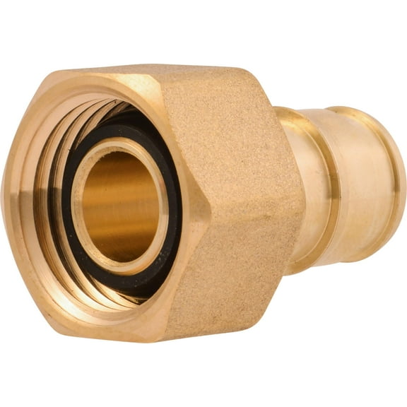 SharkBite 1/2 x 1/2 Inch NPSM Expansion FNPT Swivel Adapter for PEX-A Pipe, Brass Plumbing Fittings, Female Adapter for PEX-A Tubing, UAB526LFA
