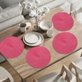 thumbnail image 5 of Placemat Woven Spiral Table Placemats 15 Inches Round Set Of 6 Non Slip Dining & Kitchen Table Mats French Rose,Pink Kitchen Placemat, 5 of 6