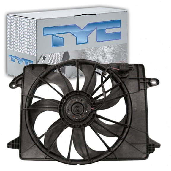 TYC Dual Radiator & Condenser Fan Assembly compatible with Chrysler 300 3.6L 5.7L V6 V8 2009-2020