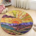 Rat Area Rug Mountain16 Round Area Rug, 24 Inch, Washable Non-Slip Floor Mat ...