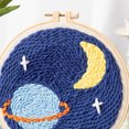 thumbnail image 3 of Kits de Inicio de Bordado con de Perforación de Paisaje de Bricolaje, Sunnimix Punch Embrodiery Starter, 3 of 4