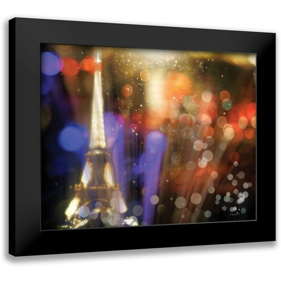 Sophie 6 24x20 Black Modern Framed Museum Art Print Titled - Paris Glow