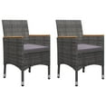thumbnail image 3 of vidaXL 3 Piece Garden Dining Set Grey, 3 of 12