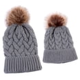 thumbnail image 1 of Gorro infantil de 2 piezas con adulto + niño Gris, 1 of 9