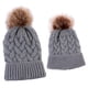 thumbnail image 1 of Gorro infantil de 2 piezas con adulto + niño Gris, 1 of 9