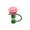 Watermelon Red, variant on JoyMoreHome Rose Flower Straw Covers, Silicone Straw Toppers, Dust Proof Plugs, Protector, Drinking Dust Cap for Accessories