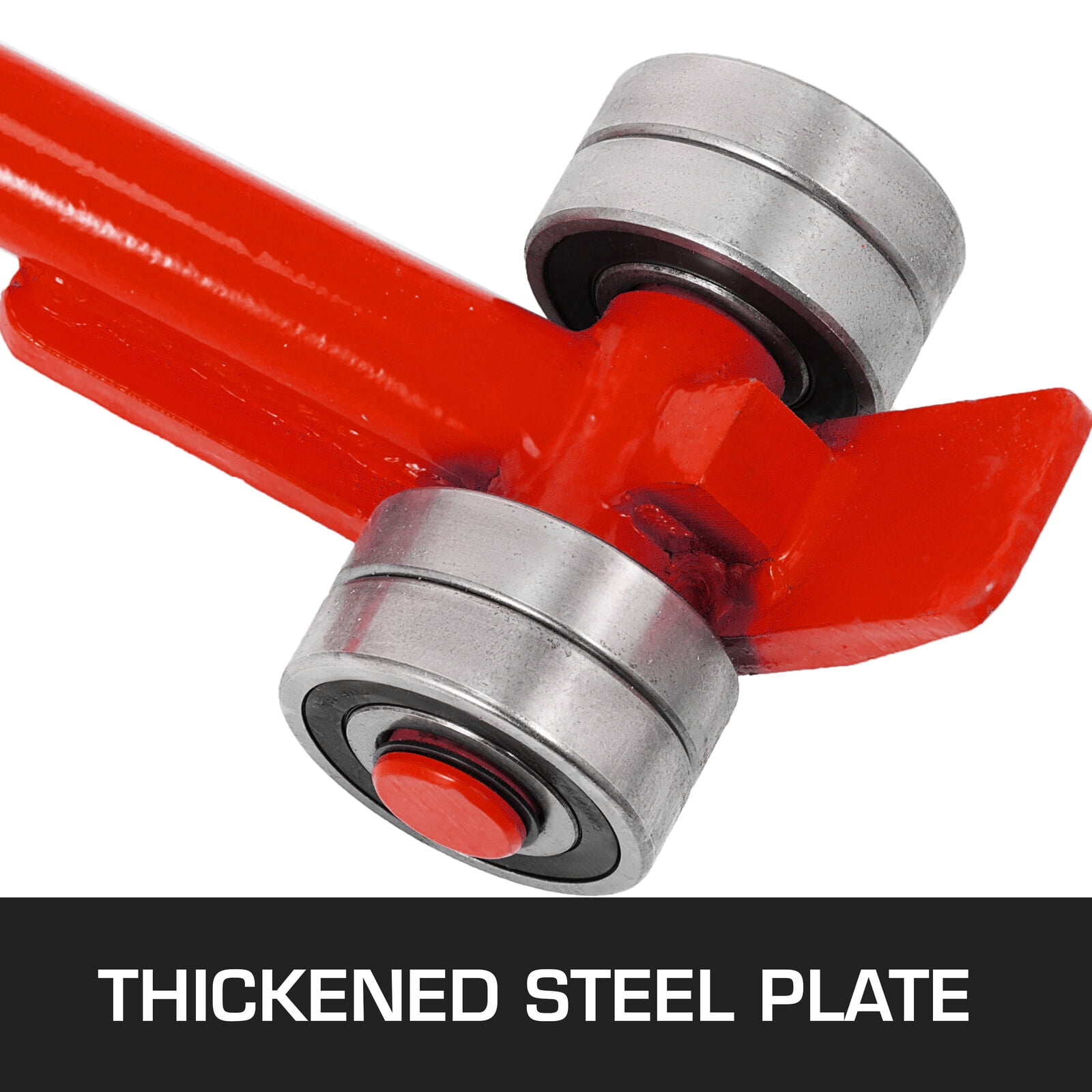 KFFKFF 3T Prylever Bar 6600 lbs Capacity Steel Pry Lever Bar Heavy Duty with Wheels Prylever with 5FT Length Handle