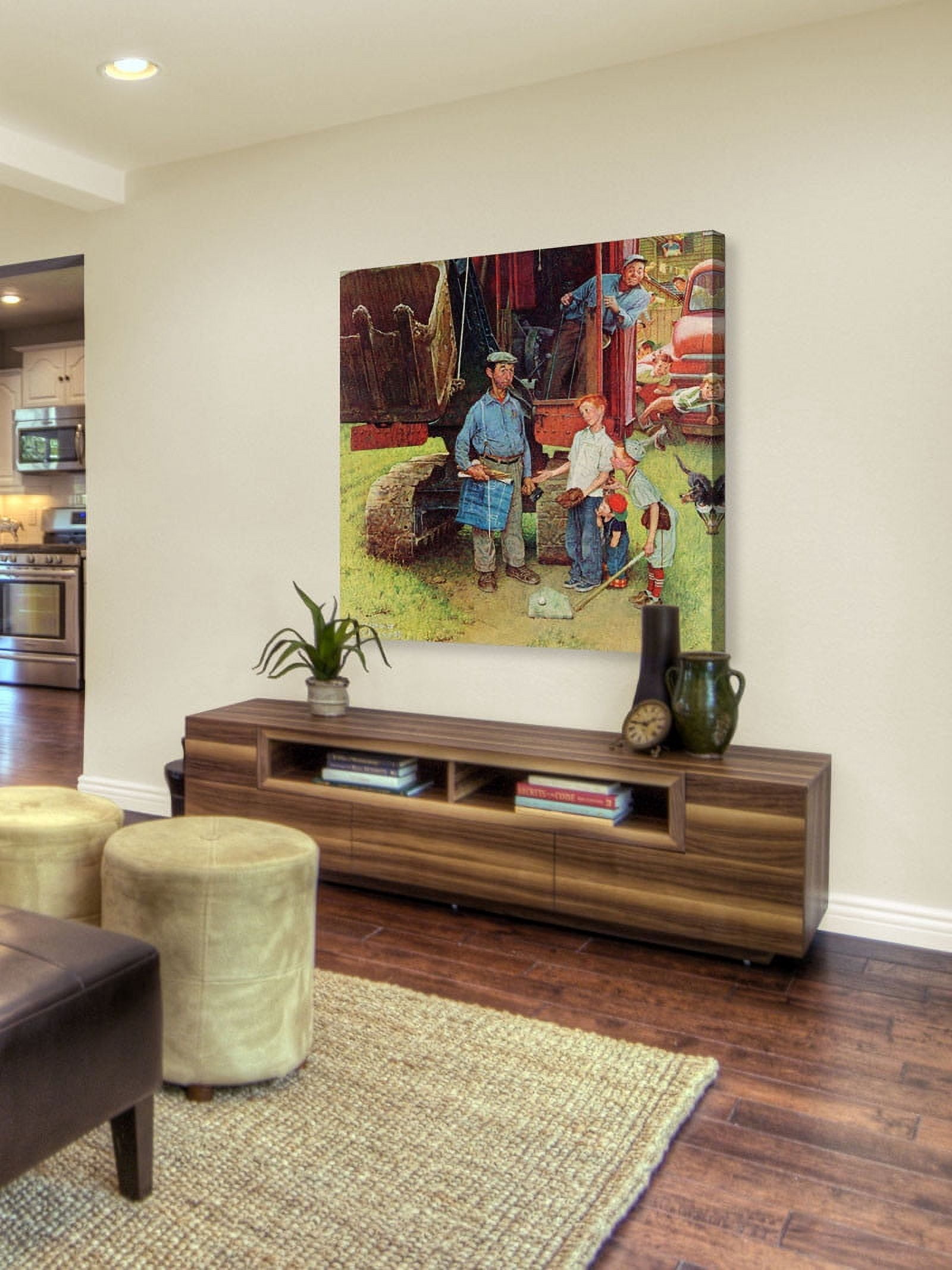 Marmont Hill "Construction Crew" by Norman Rockwell Painting Print on Canvas
