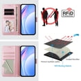 thumbnail image 3 of Flip Case for iPhone 17e RFID Blocking Magnetic Clasp Wallet Case with 3 Card Slots and Kickstand Function, 3 of 4