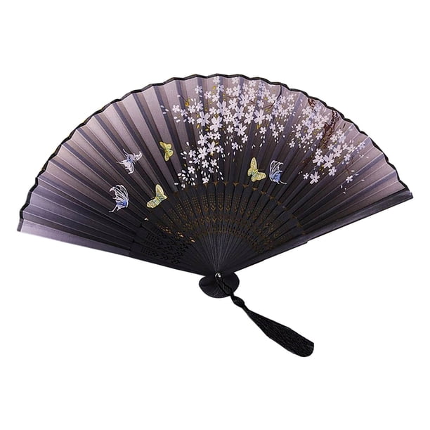 Juego De Abanicos De Papel De Mano Abanico Plegable Decorativo De Estilo Antiguo Chino Para Salón, Sala De Estar, Baile Tradicional Japonés Tejido De Poliéster Madera Artesanal