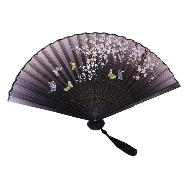 TIELUTT Handheld Paper Fans Set Chinese Ancient Style Decorative Folding Fan Folding Fans for Women Small Patriotic Decorations Paper Butterflies for Ceiling Oriental Hand Fan Party Table Decorations