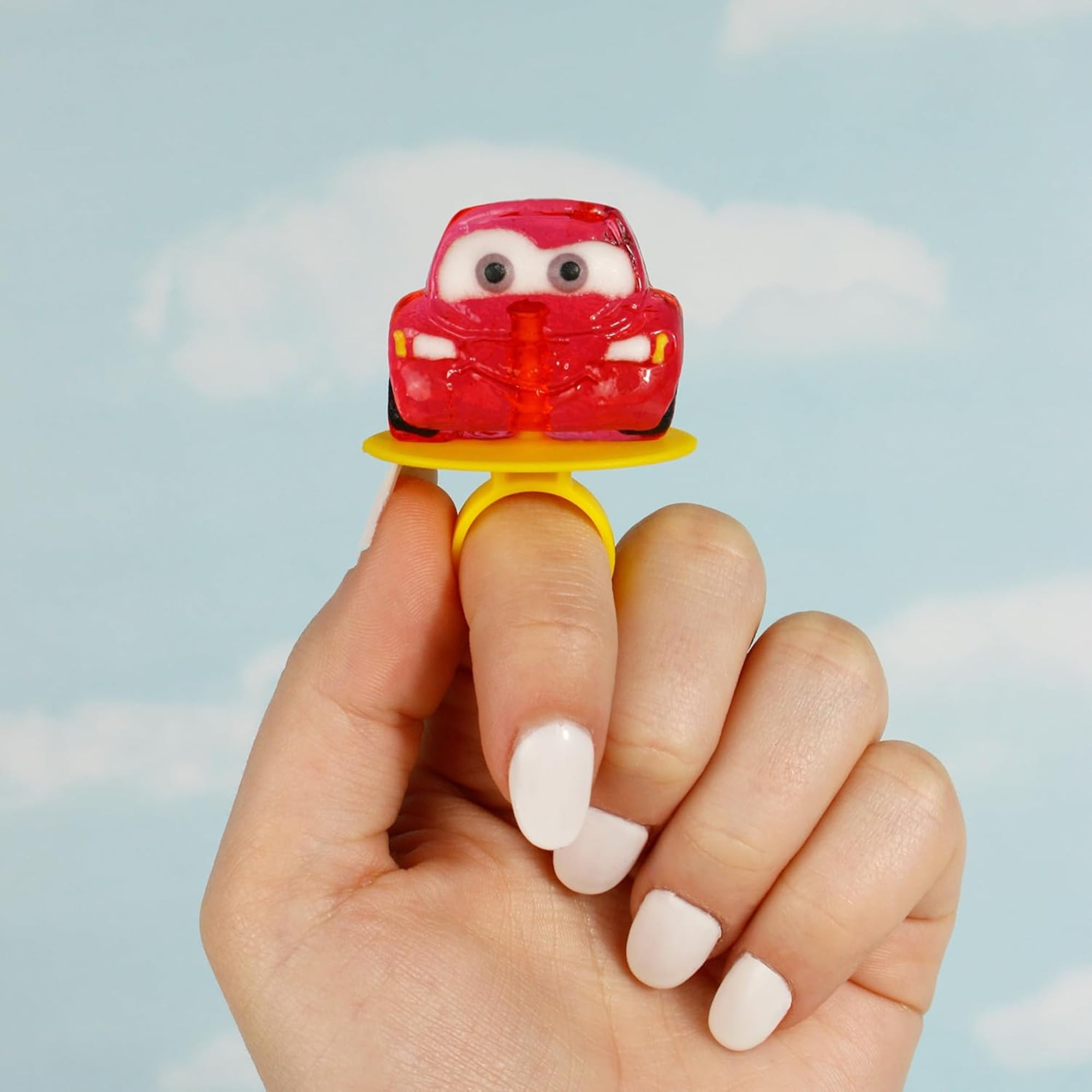 Disney Pixar Cars Lollipop Rings, Birthday Party Candy, 18 Count, 7.61 Ounce Box
