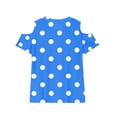 thumbnail image 6 of hoksml Girls' Polka Dot Cold Shoulder Short Sleeve Tops Casual Summer T-Shirts Multi Color Options for Daily and Party Wear, 6 of 9