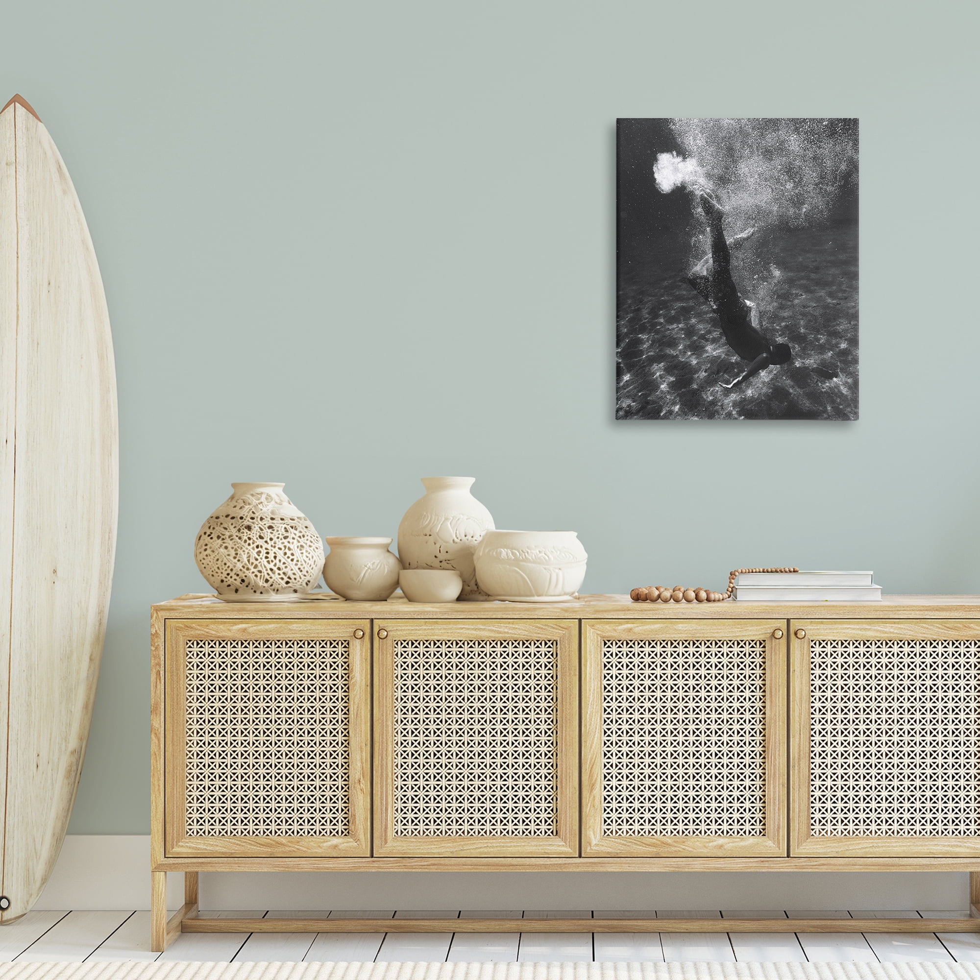 Stupell Industries Deep Ocean Diving Novelty Photography Gallery Wrapped Canvas Art Print Wall Art, 24 x 30