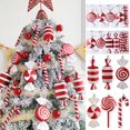 thumbnail image 2 of 4/6 Uds. Colgante de bastón de caramelo de Navidad blanco rojo bastón de caramelo colgante decoración de árbol de Navidad fiesta en casa Año Nuevo Navidad 2024, 2 of 4
