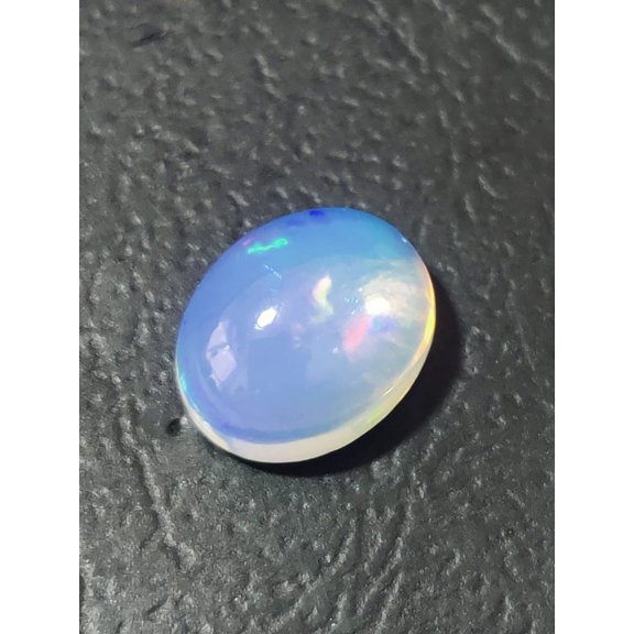 2.00Cts Natural Blue Fire Ethiopian Opal Oval Shape Cabochon Loose Gemstone