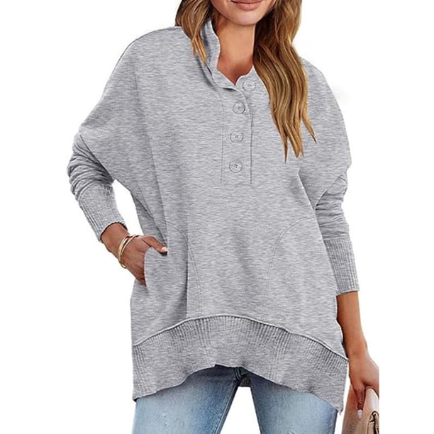Sudadera informal de baile sexy para mujer, jersey con tapeta, camiseta holgada de manga larga, camisa de Color liso liso