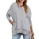 thumbnail image 1 of Sudadera informal de baile sexy para mujer, jersey con tapeta, camiseta holgada de manga larga, camisa de Color liso liso, 1 of 2