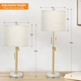 thumbnail image 2 of Juego de lámparas de mesa Qingmiao ajustables de 56 a 76 cm, color dorado beige, 2 of 6