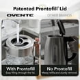 thumbnail image 2 of OVENTE Electric Kettle, 1.7L Double Wall Glass Tea Kettle with Stainless Steel Base, Acrylic Handle, 1500W Cordless Fast Boil Borosilicate Water Boiler, Easy Fill Lid & Auto Shut-Off, Silver KG912S, 2 of 8