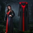 thumbnail image 6 of GYQMBT Vintage Witch Dresses, Halloween Vampire Women's Costumes Plus Size, Renaissance Women's Medieval Dresses, Red, S, 6 of 7
