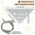 thumbnail image 2 of 1 Pc Pet Dog Bandana 30.7x14.9inch(78x38cm) Party Animal Balloon Triangle Pet's Bandana Adjustable Comfortable Pet Bibs Washable Cotton Scarf Kerchief for Large Dog Pet Festival Grey, 2 of 6