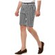 thumbnail image 4 of Pantalones cortos para hombres INSPIRE CHIC para el Día del Padre, con rayas en todo, lazo para cinturón, cierre de cremallera, botones y bolsillos, pantalones cortos casuales 30 blancos, 4 of 7