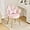 Pink-velvet, variant on HYJY Petal Makeup Vanity Chair with Back,Flower Cute Girls Desk Chair Comfy No Wheels,Modern Dining Chair,Small Accent Chair with Adustable Gold Legs&Bow Pillow for Home Office,Bedroom,Velvet,Purple