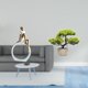 thumbnail image 2 of Figura De Niña, Estatua De Mujer, Centro De Mesa, Dormitorio, Regalo Para Lectores, Estantería, Escultura Abstracta De Estilo Rústico, árbol Bonsái Artificial, Plantas Artificiales,, 2 of 8