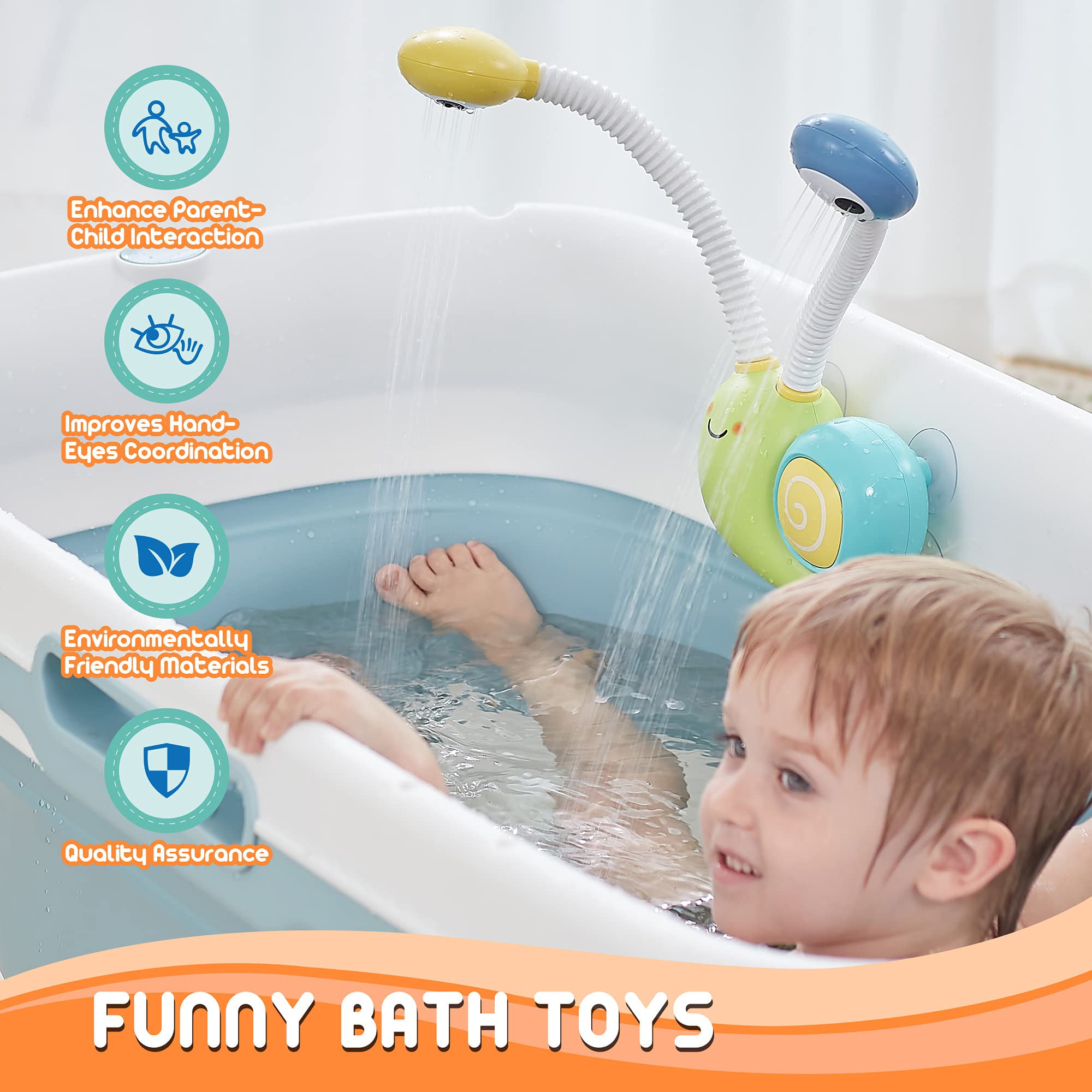 5 Modes Bear Sprinkler Bathtub Toys Bath Toys Waterproof Baby Bath Sprayer  Toy with Shower Head for Toddlers 3-4 Years Ages 4-8 - AliExpress