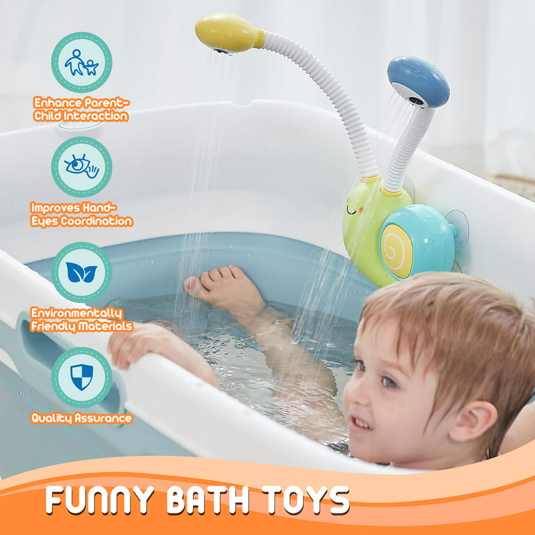 Aquatod Bath Toy Toddlers 2-4 - Silicone Wall Suction Bath Toy: Three  Flasks with Unique Sprinkle Patterns